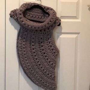 Katniss cowl, scarf, vest, Hunger Games inspired, asymmetric cowl hand knitted